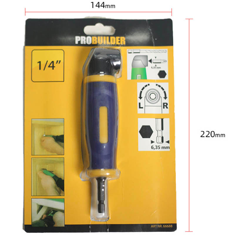Angle Screwdriver Set Socket Holder Adapter Adjustable Hex Bit Socket Right Angle Drill Attachment Adapter