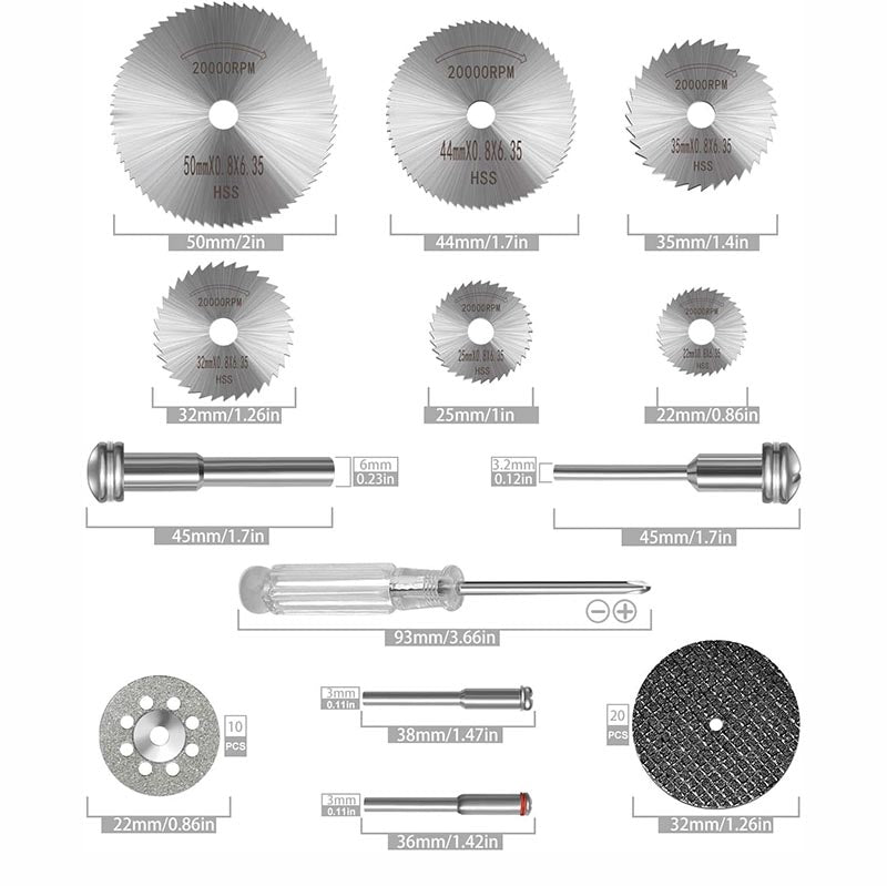 Cutting Wheel Set Compatible with Plastic 36pcs for Rotary Tool