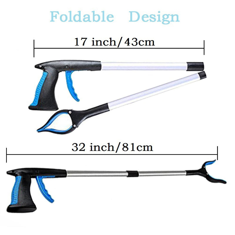 Grabber Tool Wide Jaw Foldable Steel Cable with 96 Grip Points for Firm Grip Rotating Precision Jaw Grabber Reacher Tool Seniors