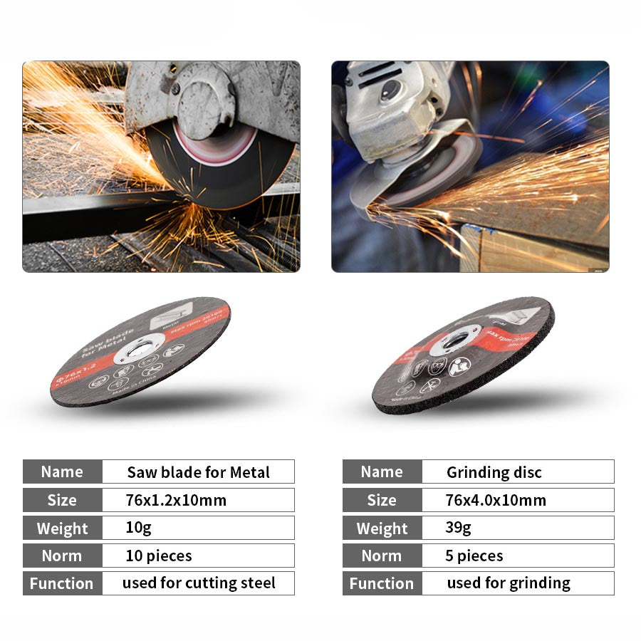 76mm Saw Blade Metal Cutting Discs Sanding Grinding Cut Off Circle Wheels Blades Discs