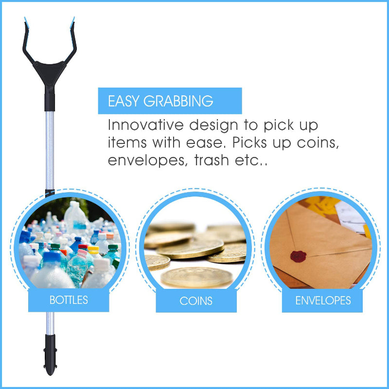 Grabber Tool Wide Jaw Foldable Steel Cable with 96 Grip Points for Firm Grip Rotating Precision Jaw Grabber Reacher Tool Seniors