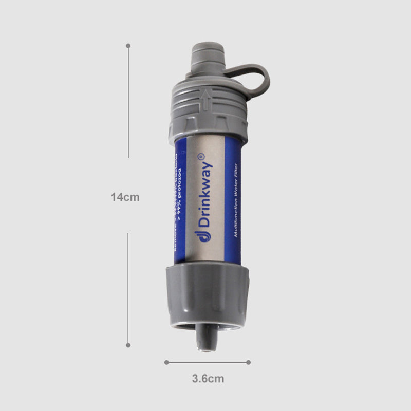 Khaki Grey Outdoor Camping Survival Portable Water Purifier Tool
