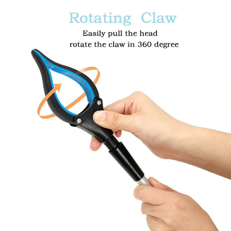 Grabber Tool Wide Jaw Foldable Steel Cable with 96 Grip Points for Firm Grip Rotating Precision Jaw Grabber Reacher Tool Seniors