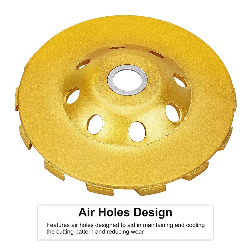 4/ 4.5/ 5 Inch Concrete Grinding Wheel Heavy Duty Turbo Row Diamond Cup Grinding Wheel Angle Grinder Disc