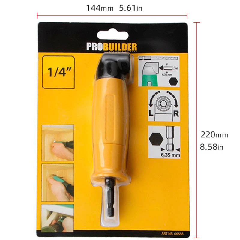 Angle Screwdriver Set Socket Holder Adapter Adjustable Hex Bit Socket Right Angle Drill Attachment Adapter