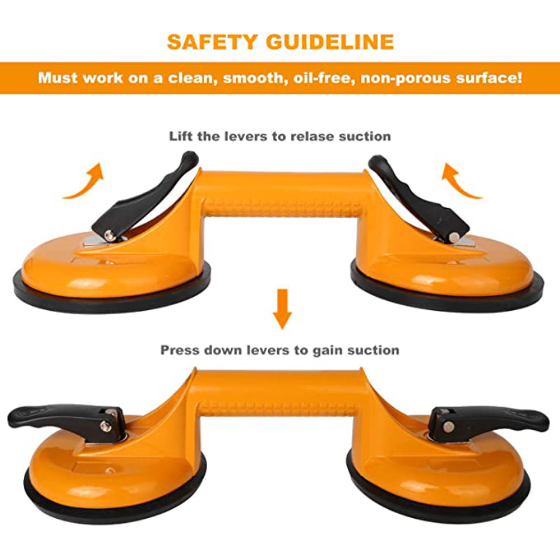 2PCS Tile Glass Suction Cup Lifter Floor Suction Cup Floor Gap Fixer