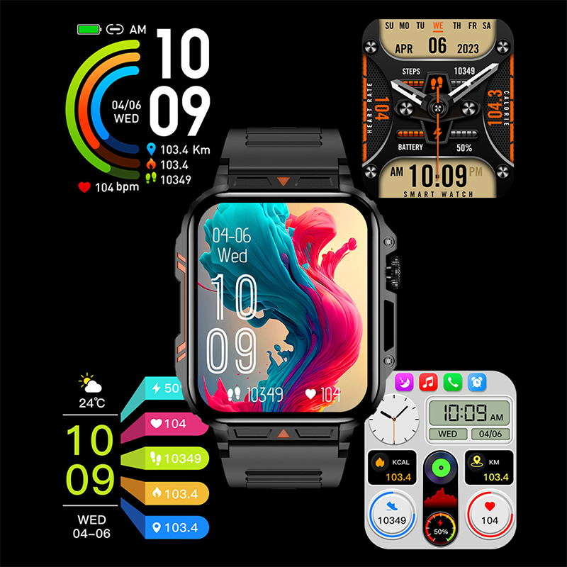 Waterproof Smartwatch Indestructible Ultra Smartwatch for Android IOS