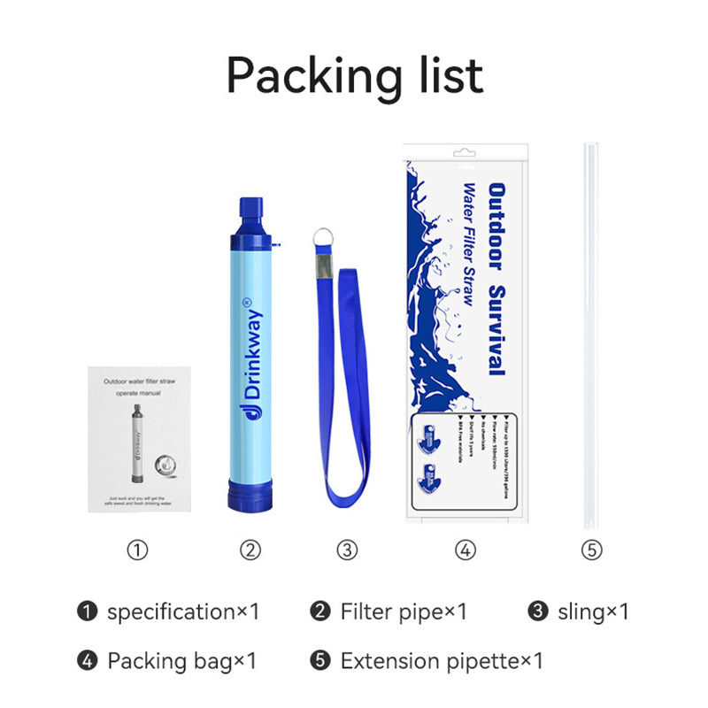 Multifunctional Direct Drinking Mouth Suction Portable Water Purification Pipe