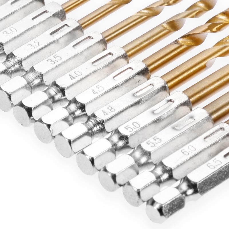 HSS High Speed Steel Titanium Coated Drill Bit Set