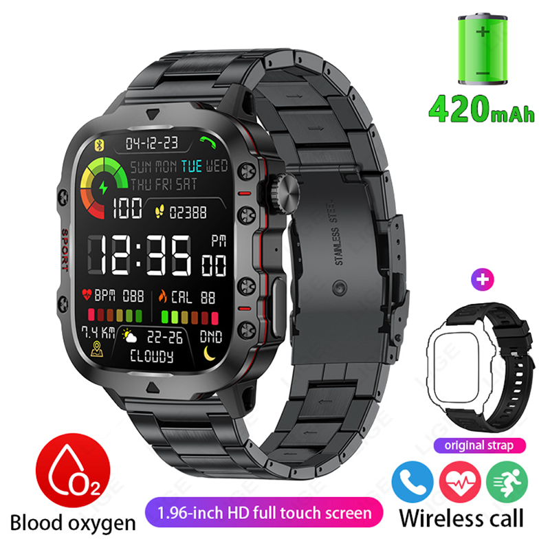 Men IP68 5ATM Outdoor Work Indestructible Smartwatch