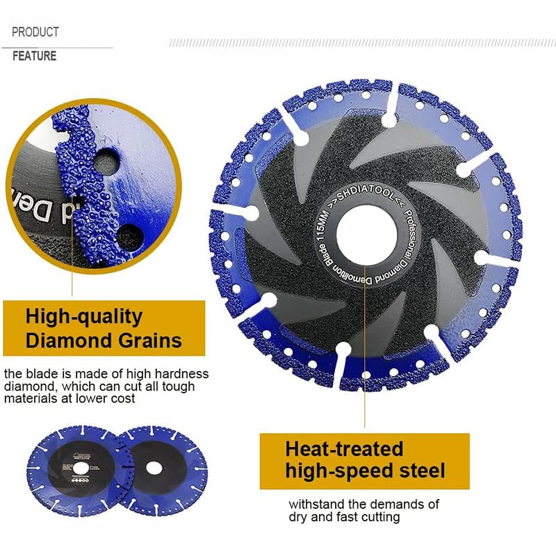 Metal Cutting Diamond Blade All Purpose Cut Off Wheel for Rebar Sheet Metal Angle Iron Stainless Steel