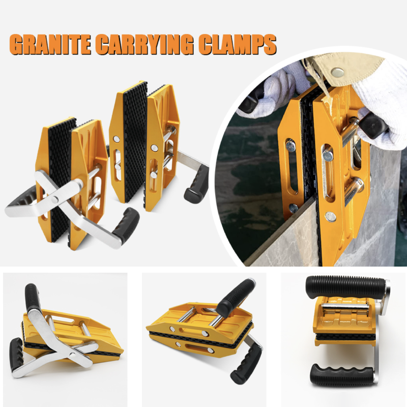 2PCS Panel Clamps for Granite Slab,Glass Panel,Double Handle, Comfortable to Use