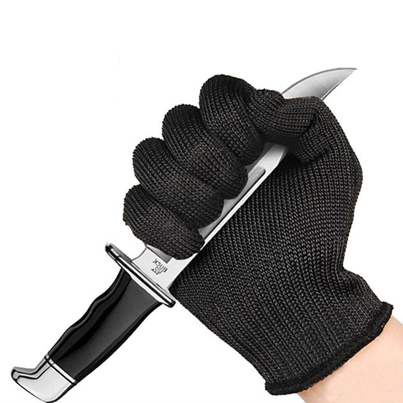 Black Stainless Steel Anti Cutting Wear Resistant Working Gloves