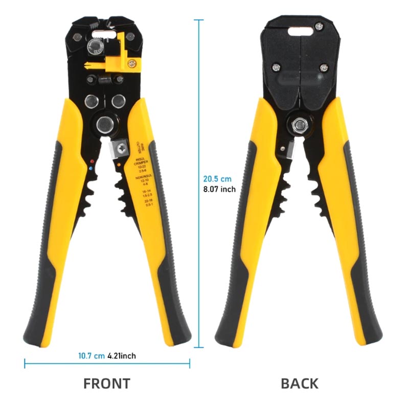 Crimper Cable Cutter Adjustable Automatic Wire Stripper Multifunctional Stripping Crimping Pliers