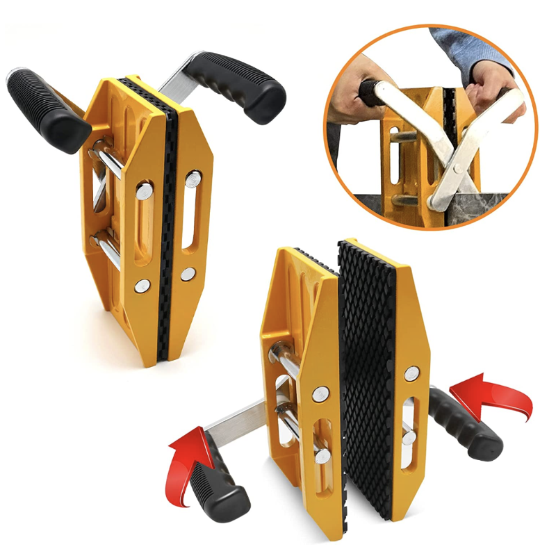 2PCS Panel Clamps for Granite Slab,Glass Panel,Double Handle, Comfortable to Use