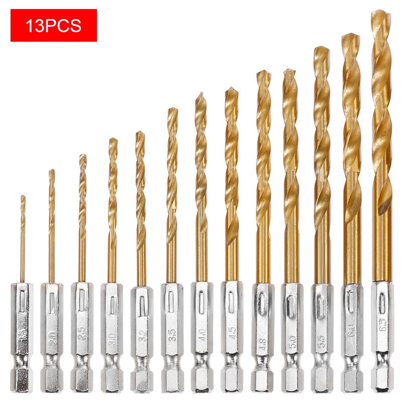 HSS High Speed Steel Titanium Coated Drill Bit Set