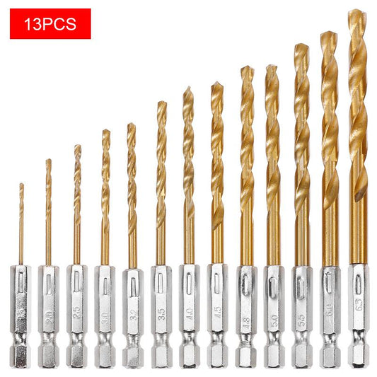 HSS High Speed Steel Titanium Coated Drill Bit Set