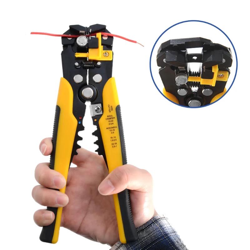 Crimper Cable Cutter Adjustable Automatic Wire Stripper Multifunctional Stripping Crimping Pliers