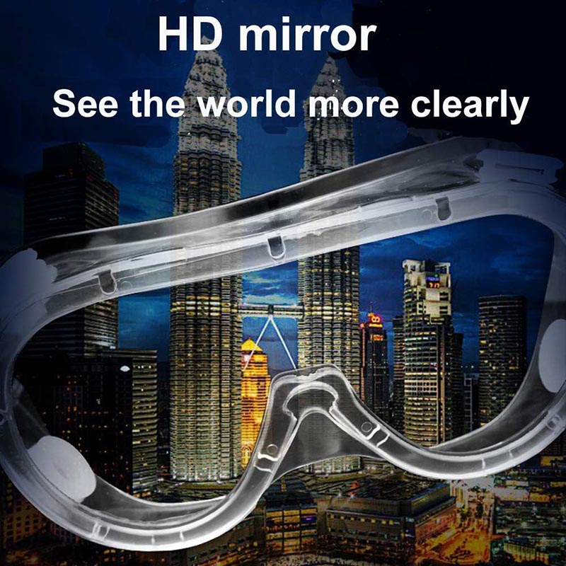 Anti-Fog Clear Lens Wide-Vision Adjustable Protective Safety Goggles Soft Lightweight Eyewear