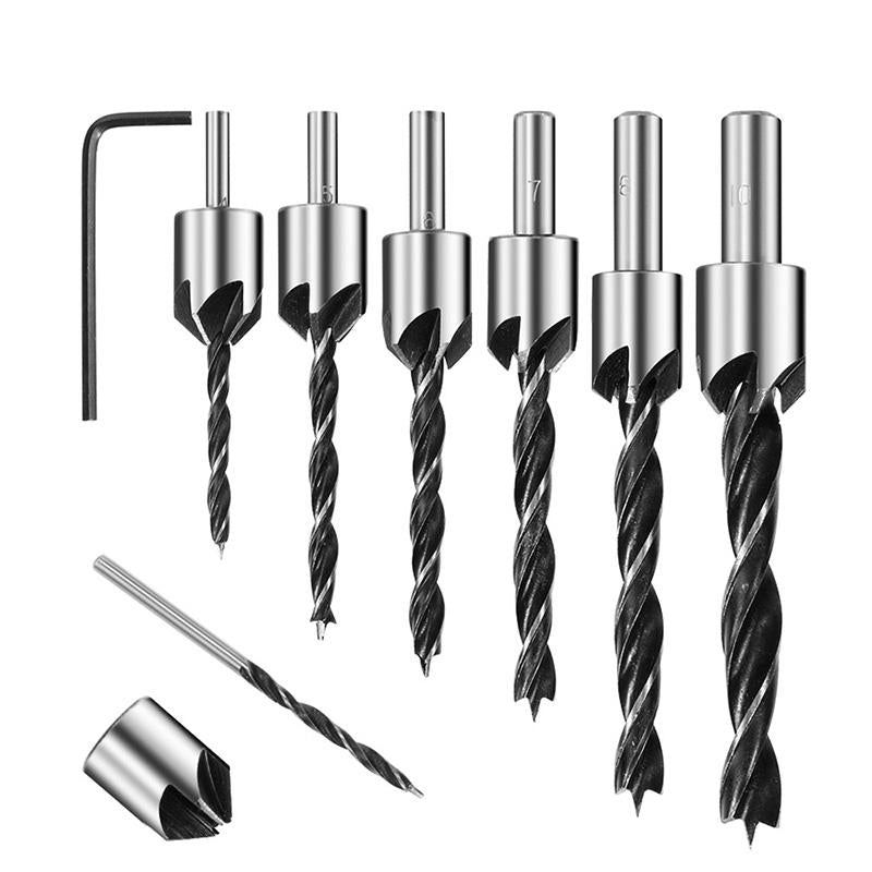 Flute Counter Sink Drills Bit Reamer Set For Woodworking Chamfer 3-10mm