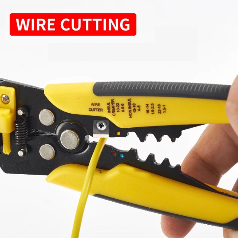 Crimper Cable Cutter Adjustable Automatic Wire Stripper Multifunctional Stripping Crimping Pliers