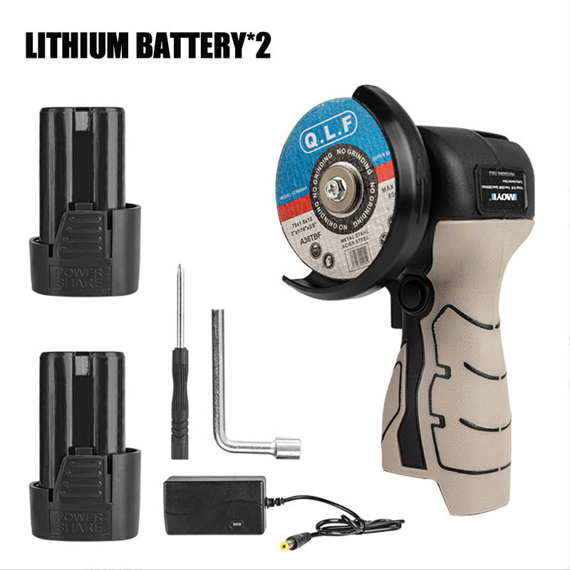 Mini Angle Grinder, 16.8V 3inch Cordless Angle Grinder with high capacity lithium batteryBatteries, Brushless Motor 19500RMP Power Grinder Tool