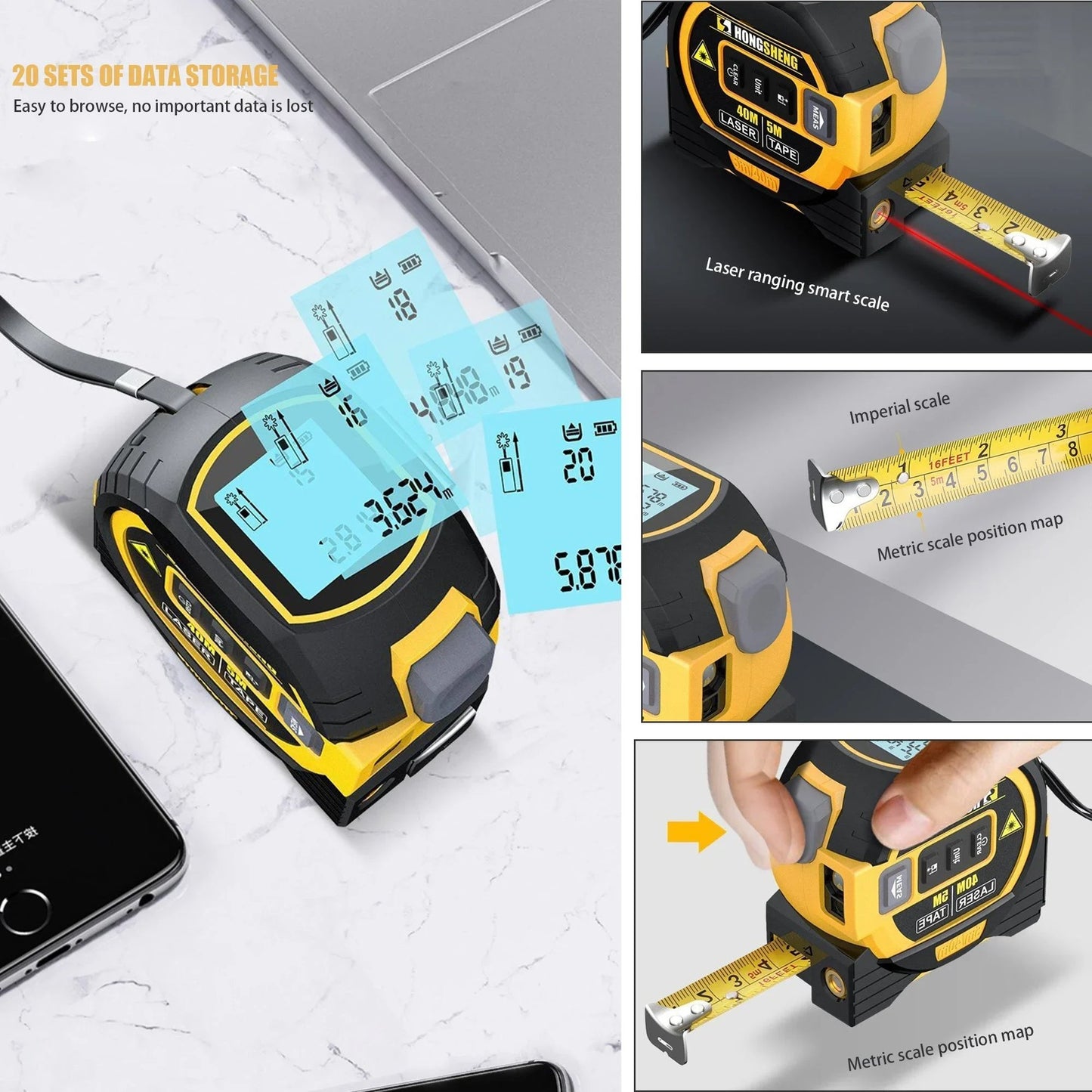 (🔥HOT SALE NOW 49% OFF) - Measurin Sight 3-In-1 Infrared Laser Tape Measuring💖Free Shipping