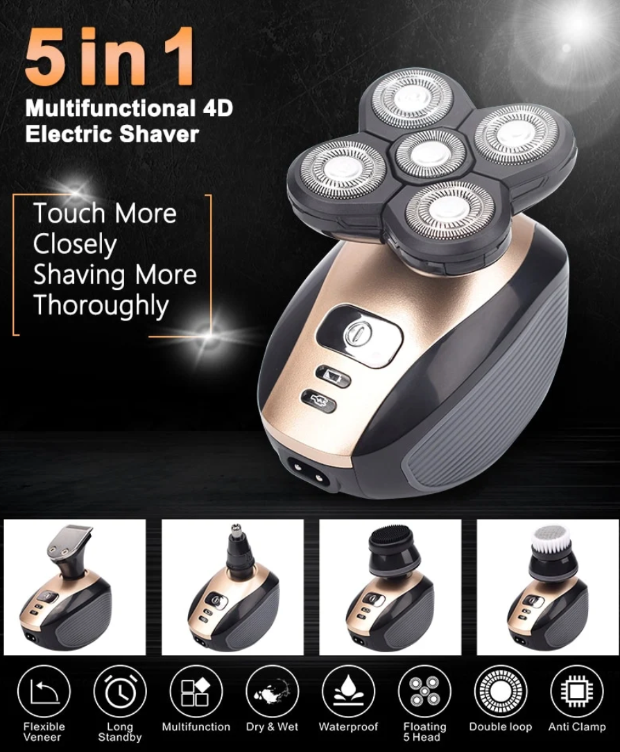 🔥Hot Sale- 49% OFF🔥 5 In 1 Multifunctional 4D Electric Shaver