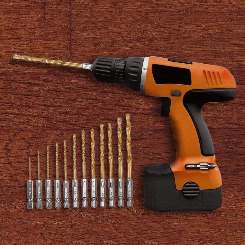 HSS High Speed Steel Titanium Coated Drill Bit Set