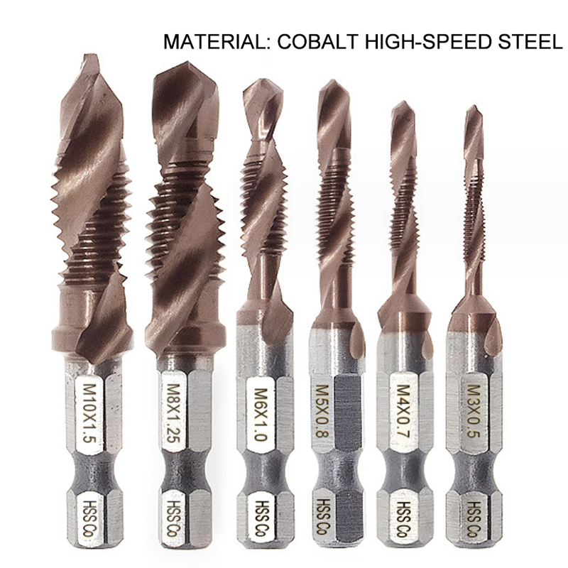 Thread Tap Drill Bits 6Pcs Set