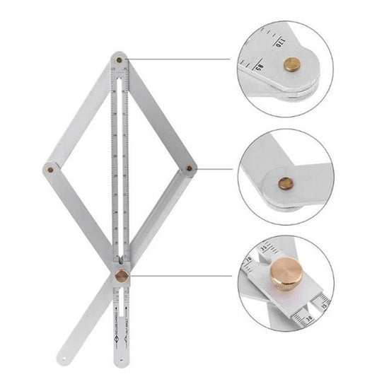 Multifunction Professional Folding Ruler Woodworking Model Angle Square