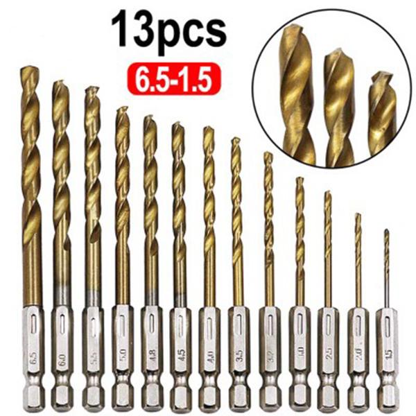 HSS High Speed Steel Titanium Coated Drill Bit Set