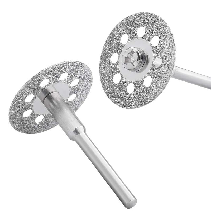 545 Diamond Cutting Wheel (22mm) 25pcs with 402 Mandrel (3mm) 5pcs and Screwdriver for Rotary Tool