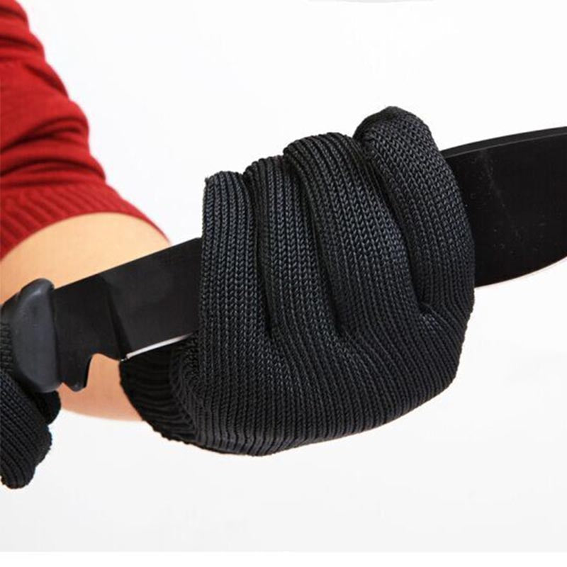 Black Stainless Steel Anti Cutting Wear Resistant Working Gloves